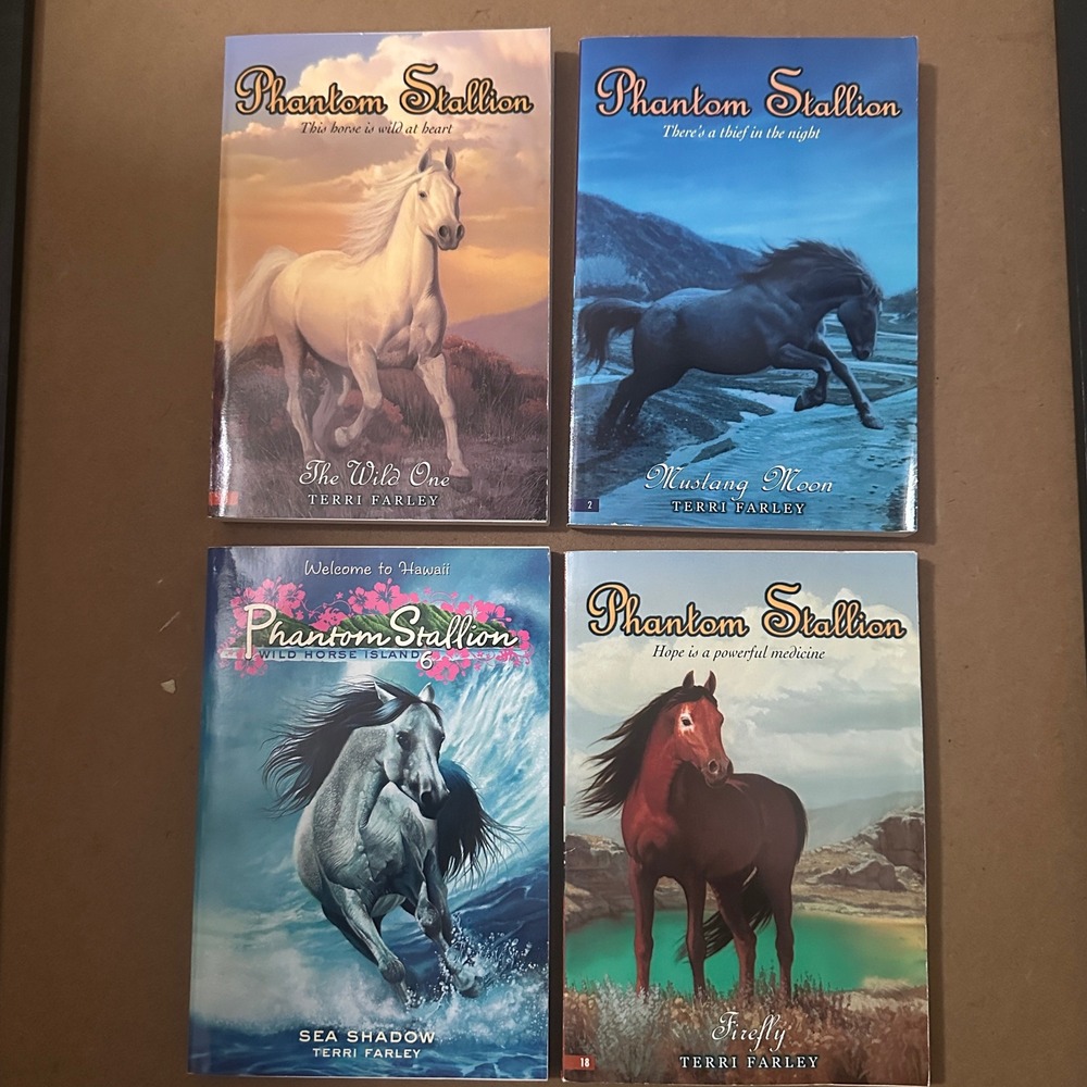 Phantom Stallion Book Lot 4 Terri Farley Wild Horse Island The Wild One Firefly